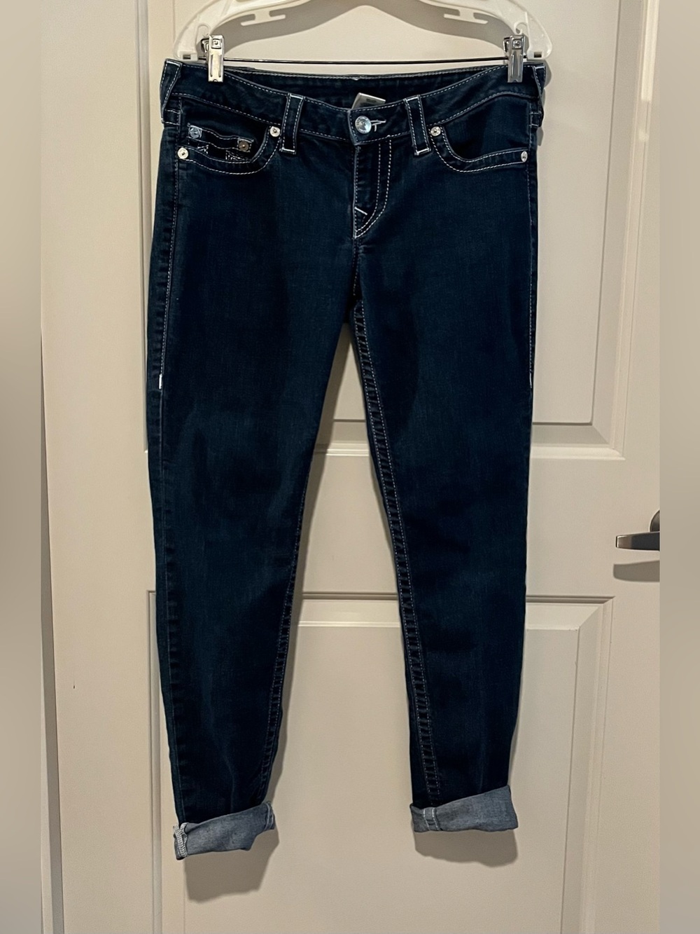 True Religion Dark Indigo Boyfriend Jeans